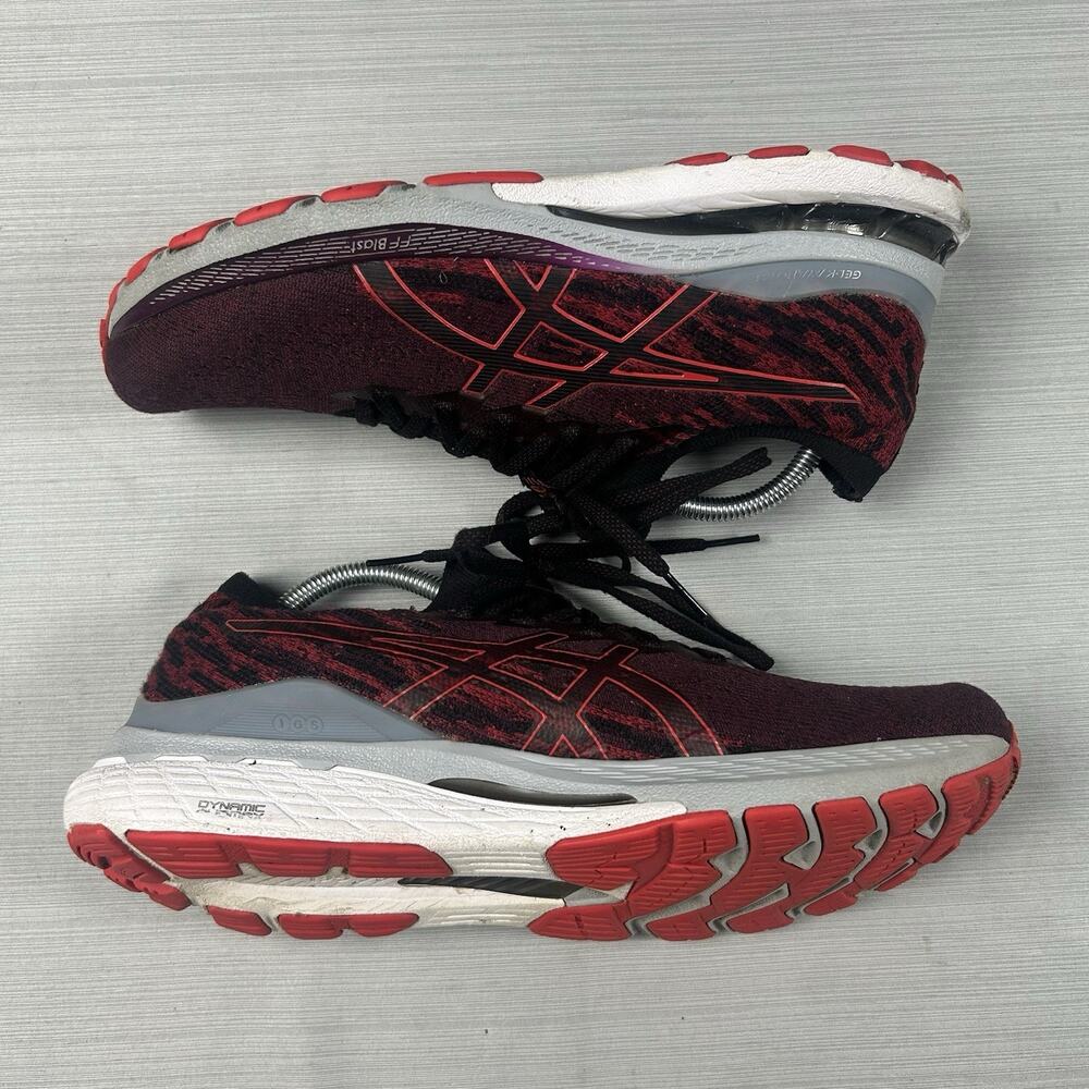 Asics Gel-Kayano 28 MK Knit Mens Size 9.5 Red Running Fitness Gym Shoes 1011B278